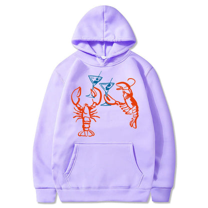 Damen Kapuzenpullover Hummer Motiv