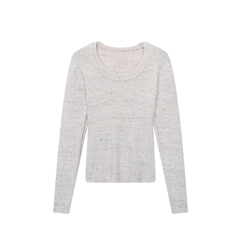 Damen Strickpullover V-Ausschnitt Rippdetails Norvielle