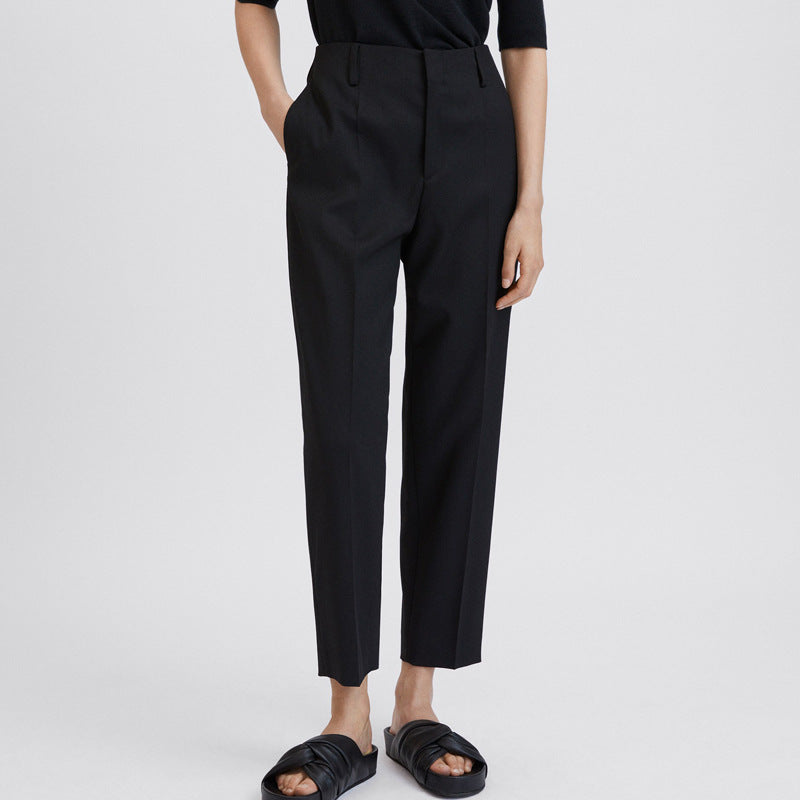 Damen Anzughose Hochtaillen Hose mit Gürtel