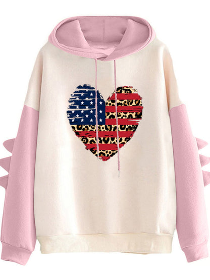 Damen Hoodie Herzdesign Trendig Norvielle