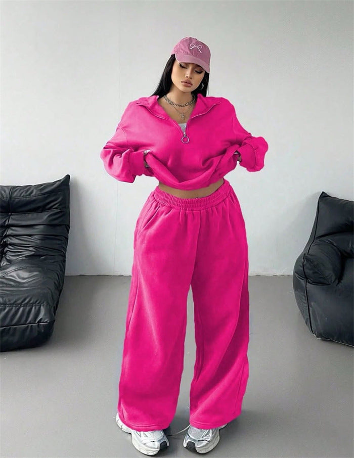 Damen Sportliches Hoodie und Sweathosen Set Baumwolle