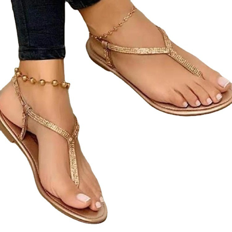 Damen Sandalen Elegantes Design Glitzernde Zierakzente Norvielle