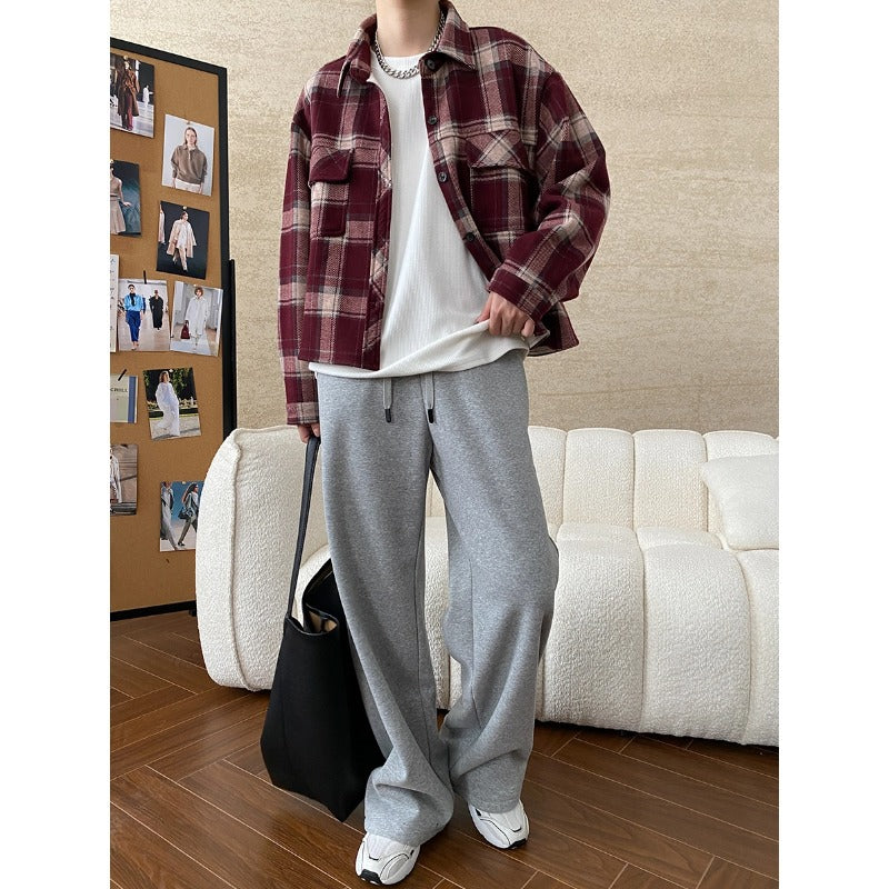 Damen Karojacke Lässig 2 Taschen Dekorative Knöpfe Norvielle