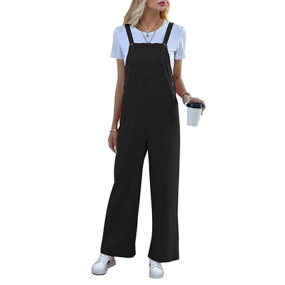 Damen Latzhose Weit Bequem Mit Taschen Norvielle