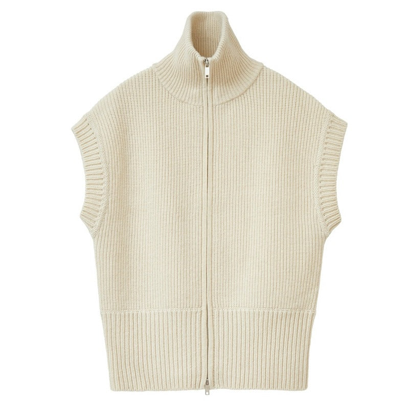 Damen Strickponcho Kuscheler mit hohem Kragen Norvielle