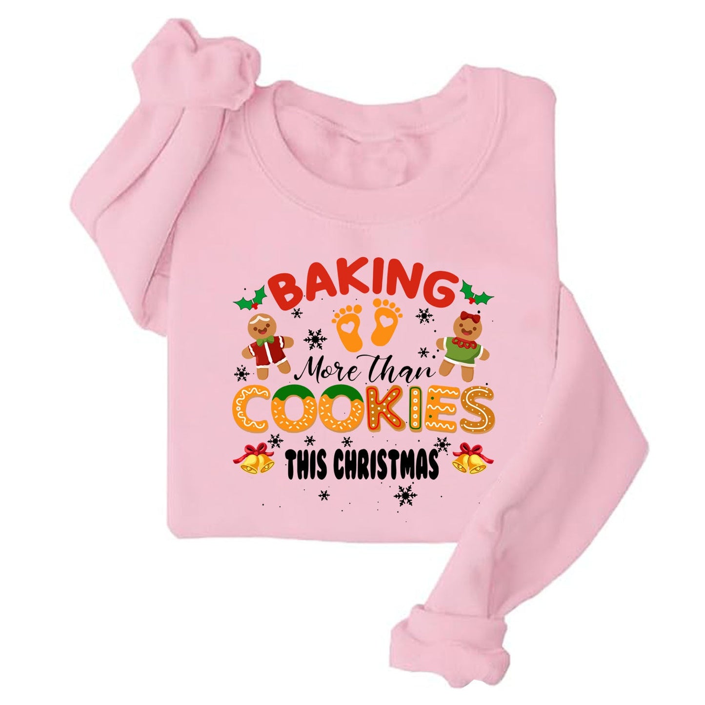Damen Sweatshirt Weiches Fleece Weihnachtsdruck Norvielle