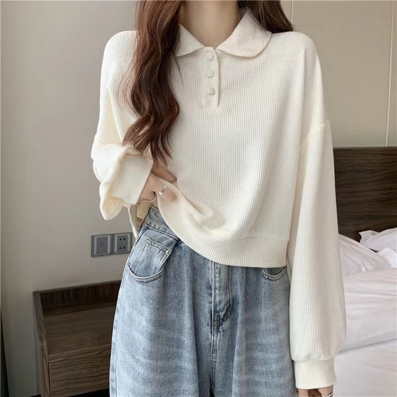 Damen Poloshirt Pullover mit Knöpfen Norvielle
