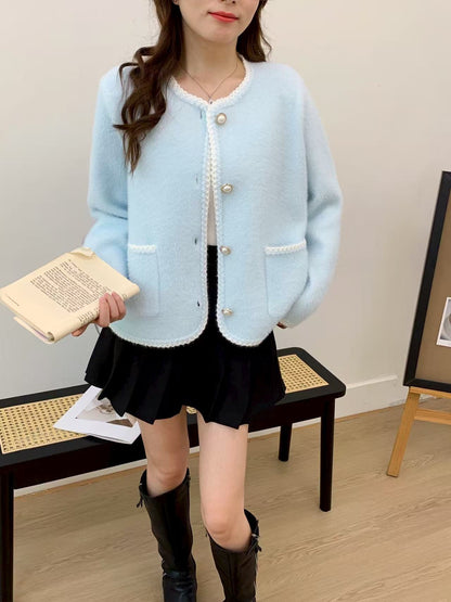 Damen Strickjacke mit Knöpfen und Taschen Norvielle
