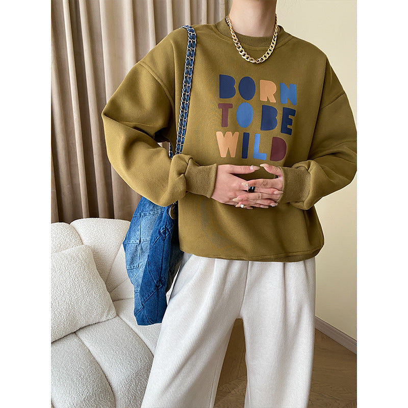 Damen Sweatshirt Bunter Grafikdruck Lässiger Schnitt Norvielle - Norvielle