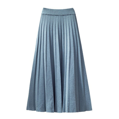 Damen Maxirock Faltenstruktur Elastischer Bund Norvielle