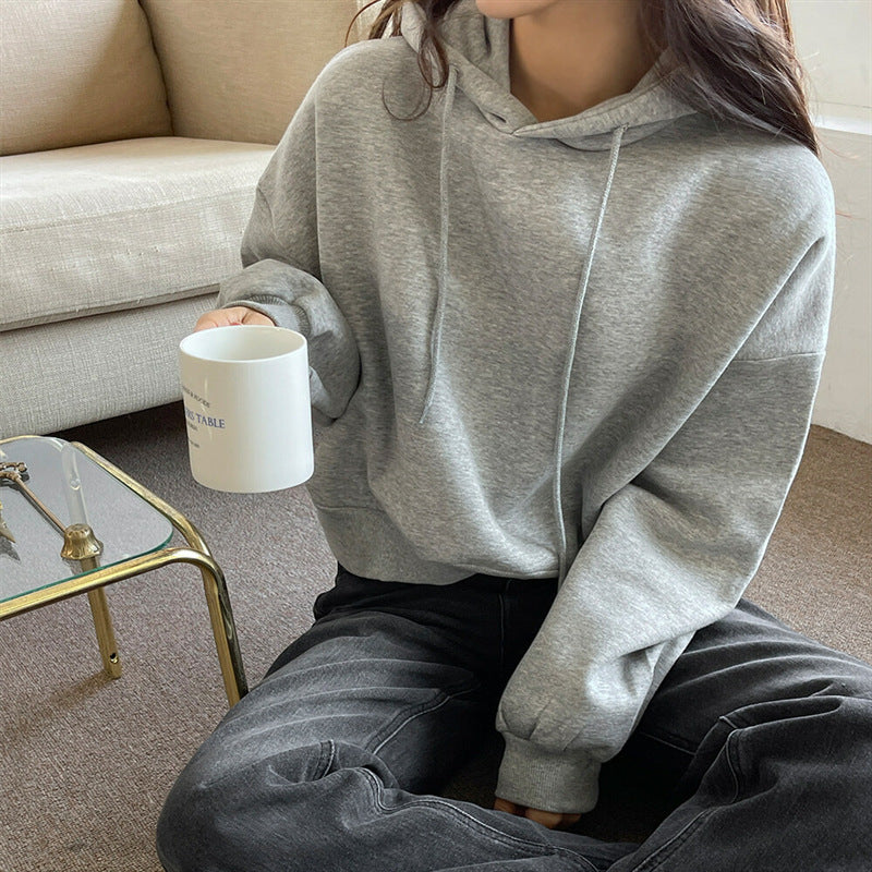 Damen Hoodie Cropped Voluminöse Ärmel Norvielle