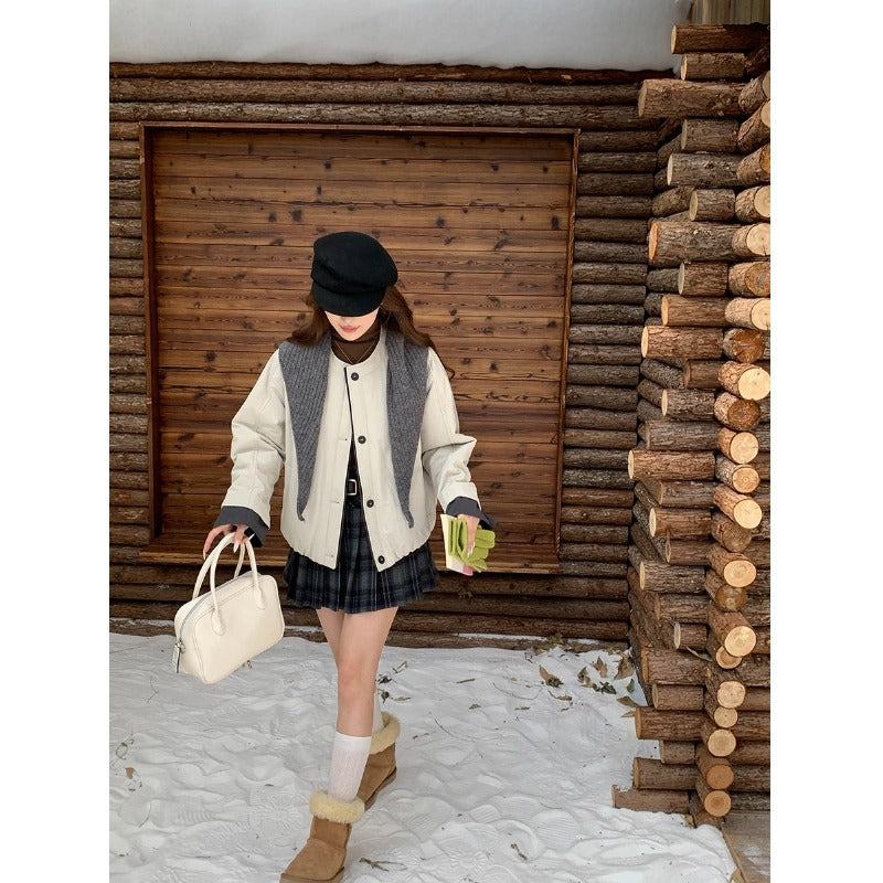 Damen Übergangsjacke Norvielle Lässig Knöpfe Elegant