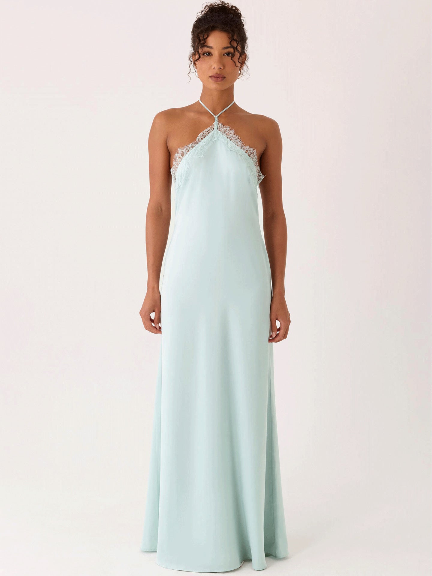 Damen Maxikleid Spitzen-Bustier Fließend Norvielle
