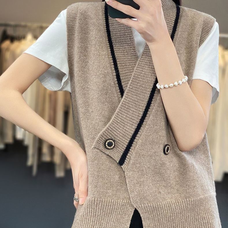 Damen Strickweste Doppelknopf Norvielle - Norvielle