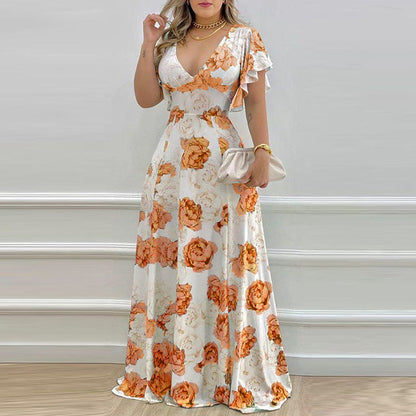 Damen Maxikleid Blumenmuster Norvielle