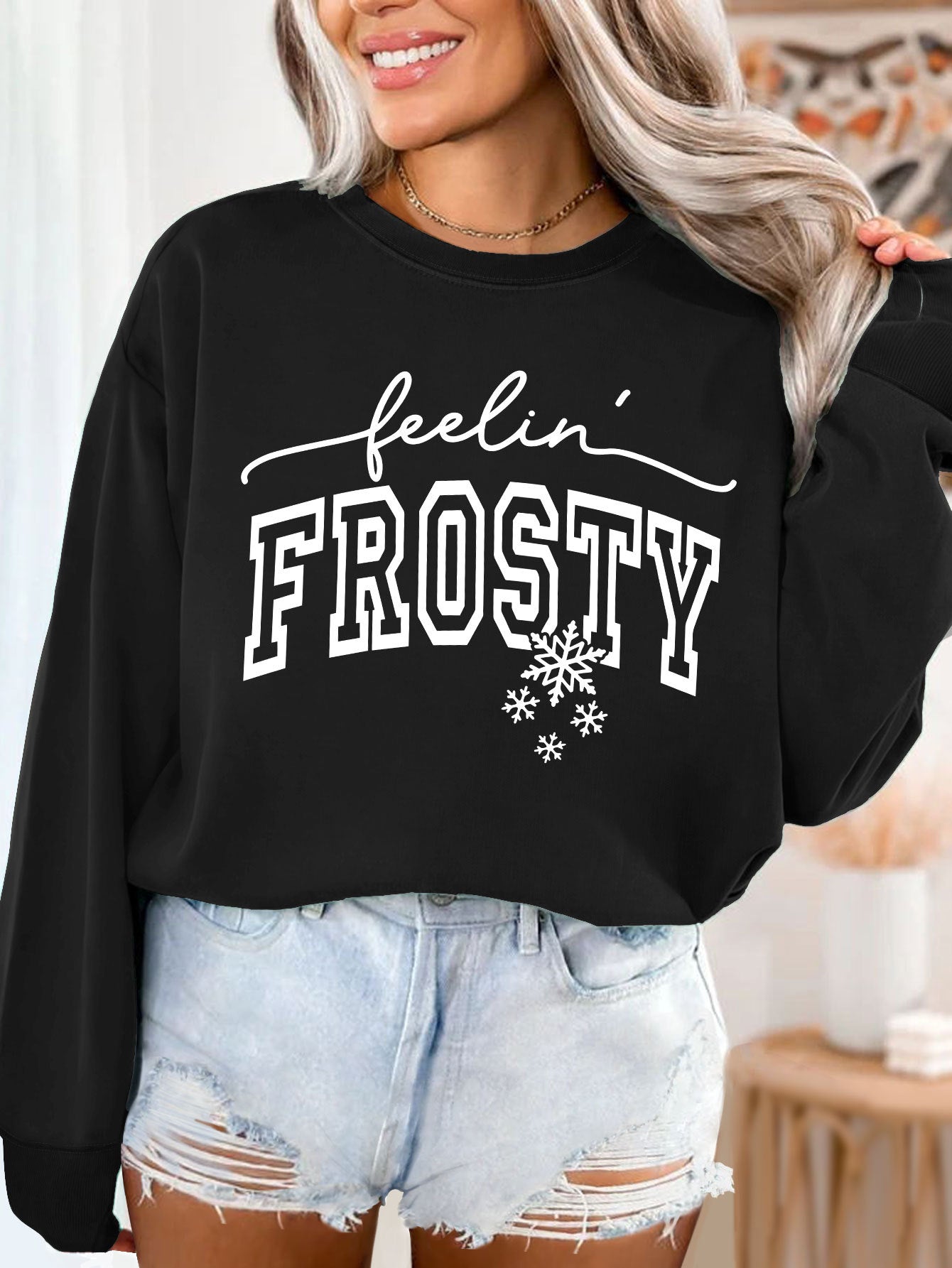 Damen Sweatshirt Grafik-Aufdruck Norvielle