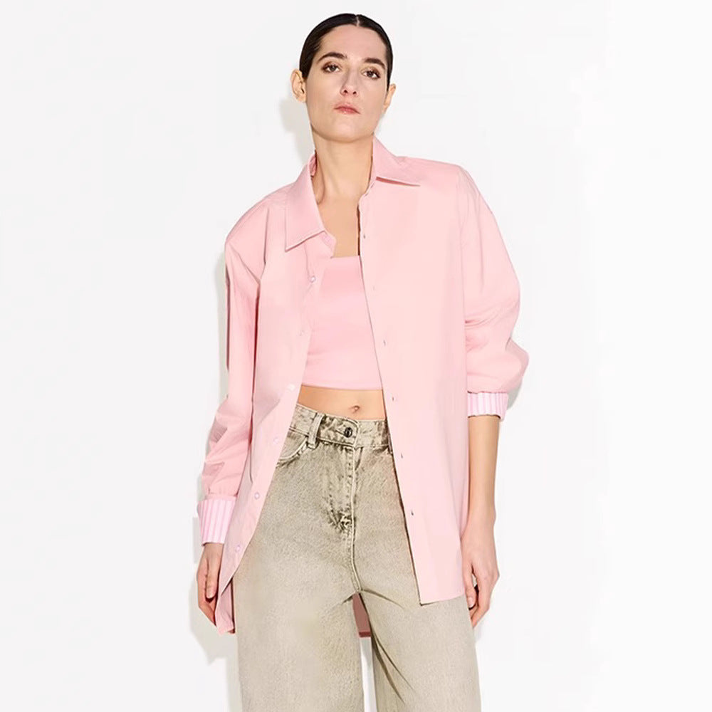 Damen Bluse mit Kurzärmeln Norvielle Elegante Baumwolle Weiß