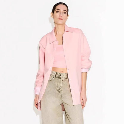 Damen Bluse mit Kurzärmeln Norvielle Elegante Baumwolle Weiß