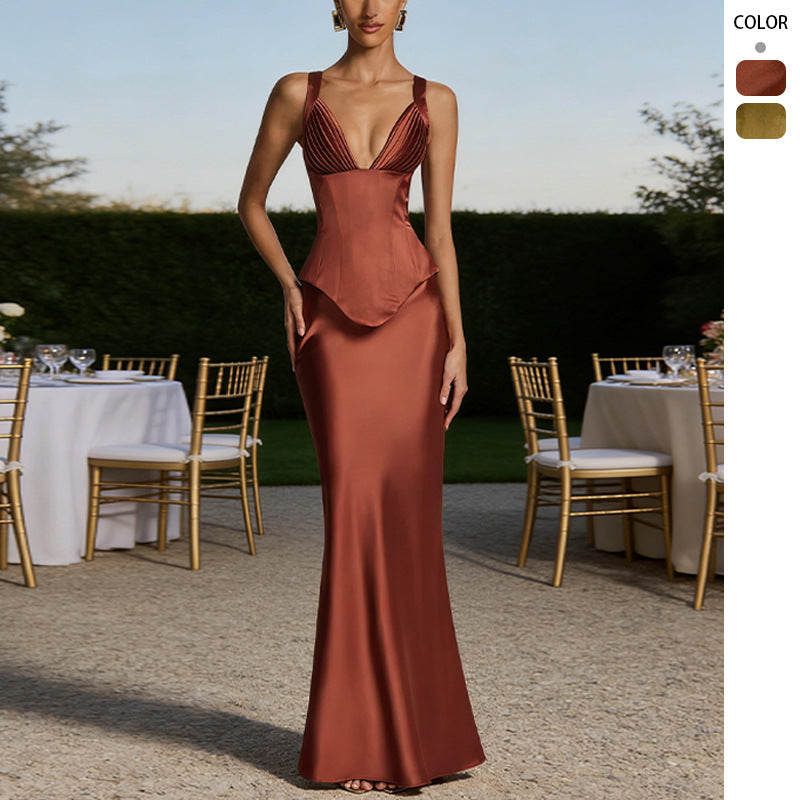 Damen Abendkleid V-Ausschnitt Figurformend Norvielle - Norvielle