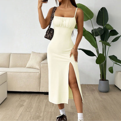 Damen Midi-Kleid Blumenmuster Seitenschlitz Norvielle - Norvielle