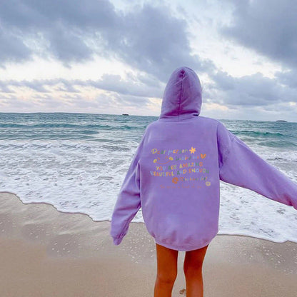 Damen Kapuzenpullover Komfort Passform Motiviert Norvielle