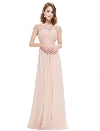 Damen Abendkleid Spitze Fließender Rock Norvielle