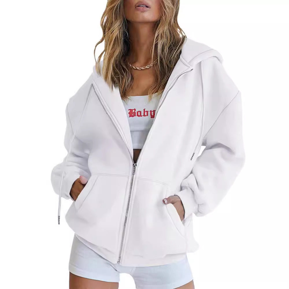 Damen Oversized Kapuzenjacke mit Taschen Norvielle