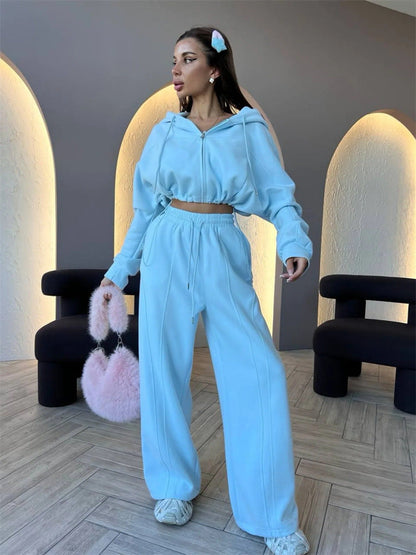 Damen Hoodie Sweatpants Kombi Norvielle