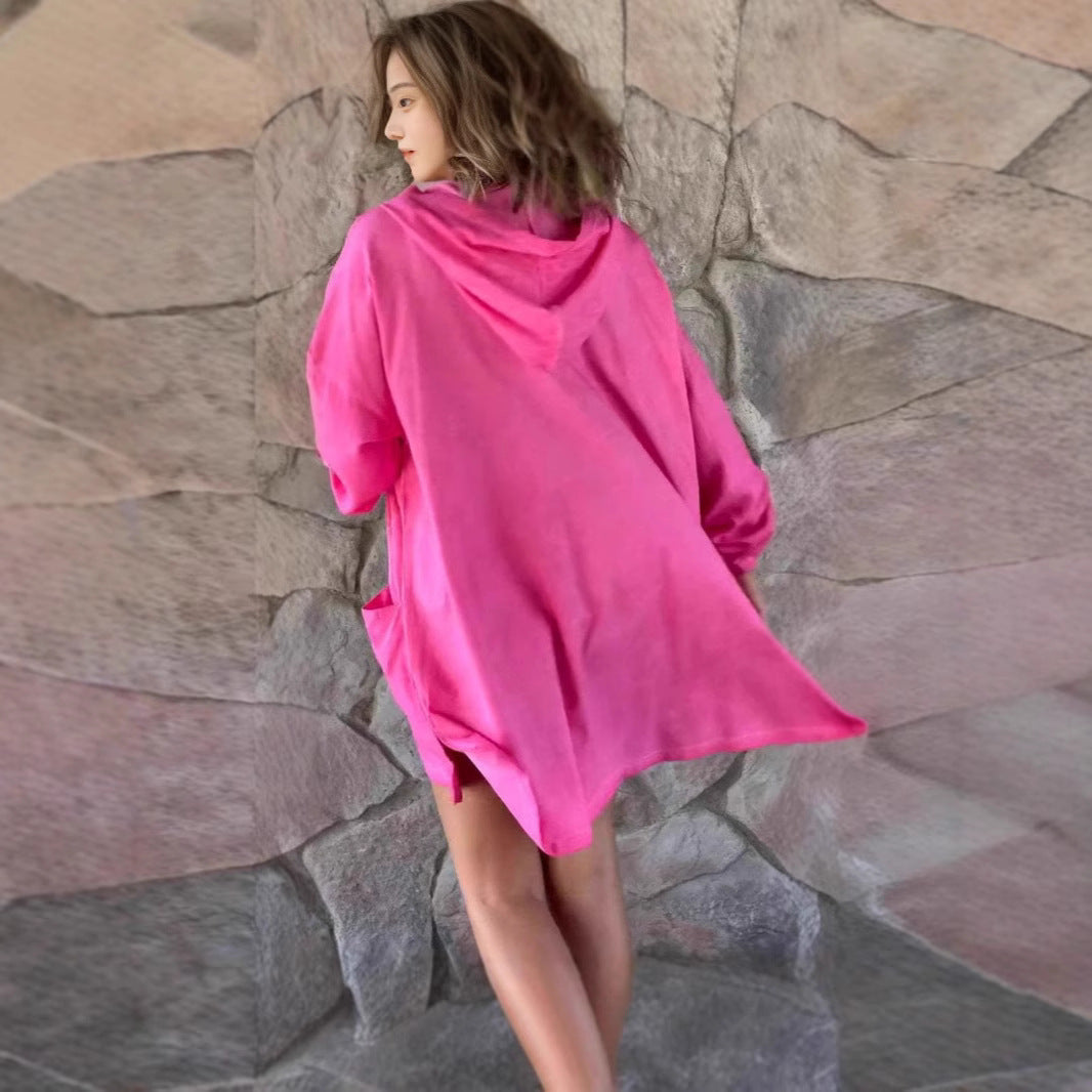 Damen Übergangsjacke mit Kapuze und Taschen Hochwertig Norvielle