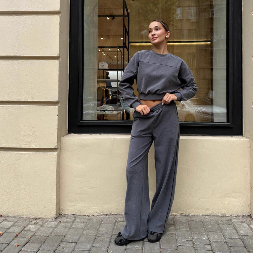 Damen Sportset elastischer Bund Kontrastnähte Norvielle