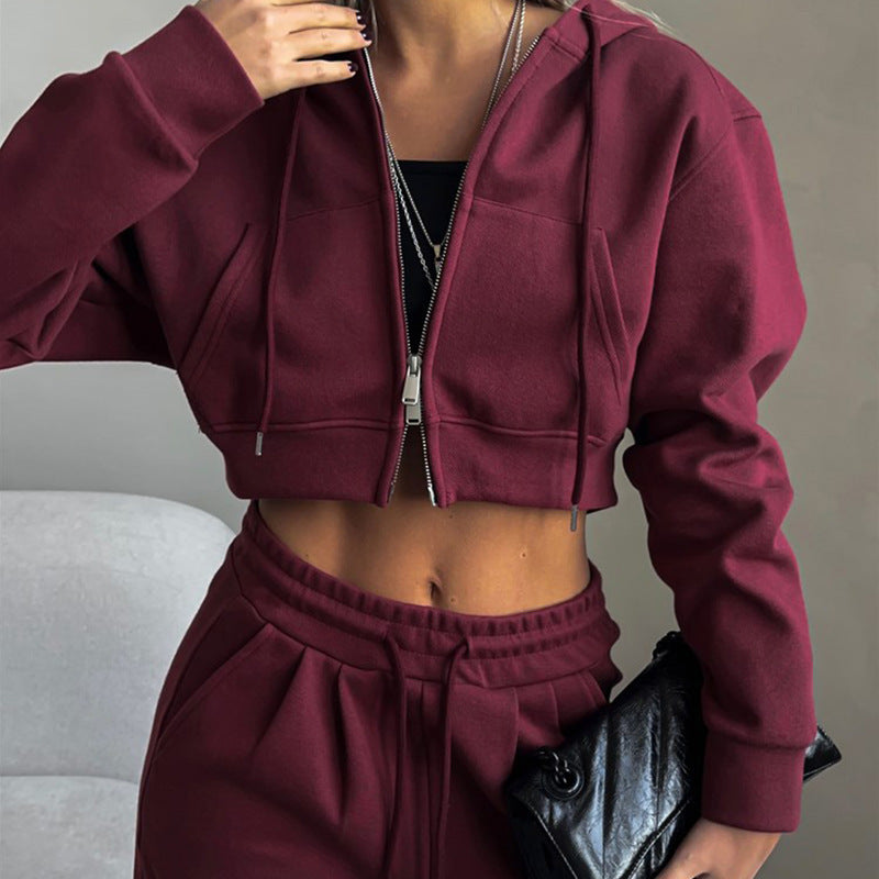 Damen Kapuzensweat-Set Weite Passform Elastischer Bund Norvielle