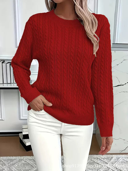 Damen Strickpullover Zopfdesign Norvielle