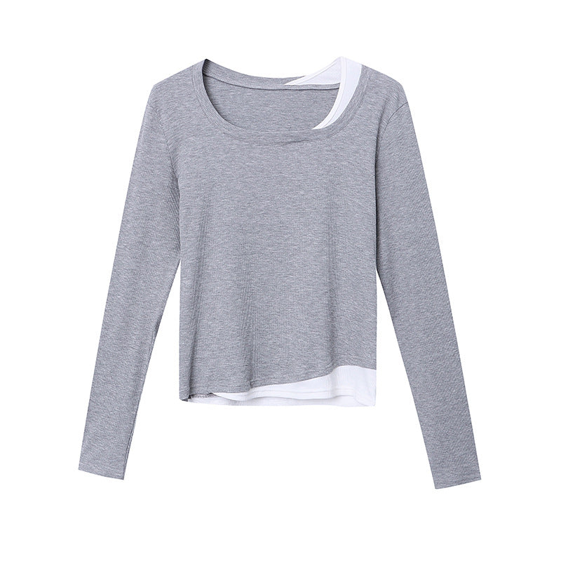 Damen Langarmshirt Moderner Schnitt Norvielle