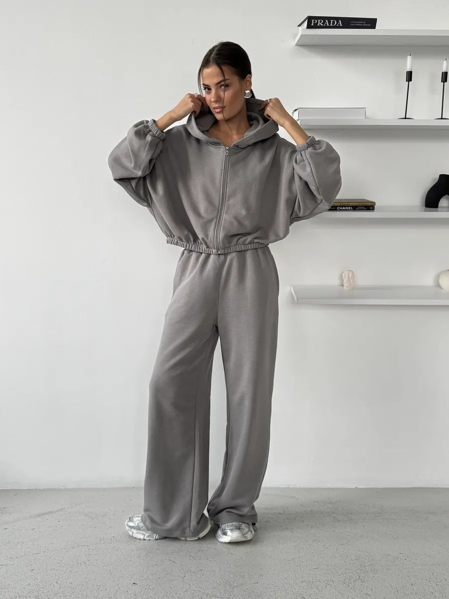 Damen Kapuzen-Sweater Voluminöse Ärmel Norvielle