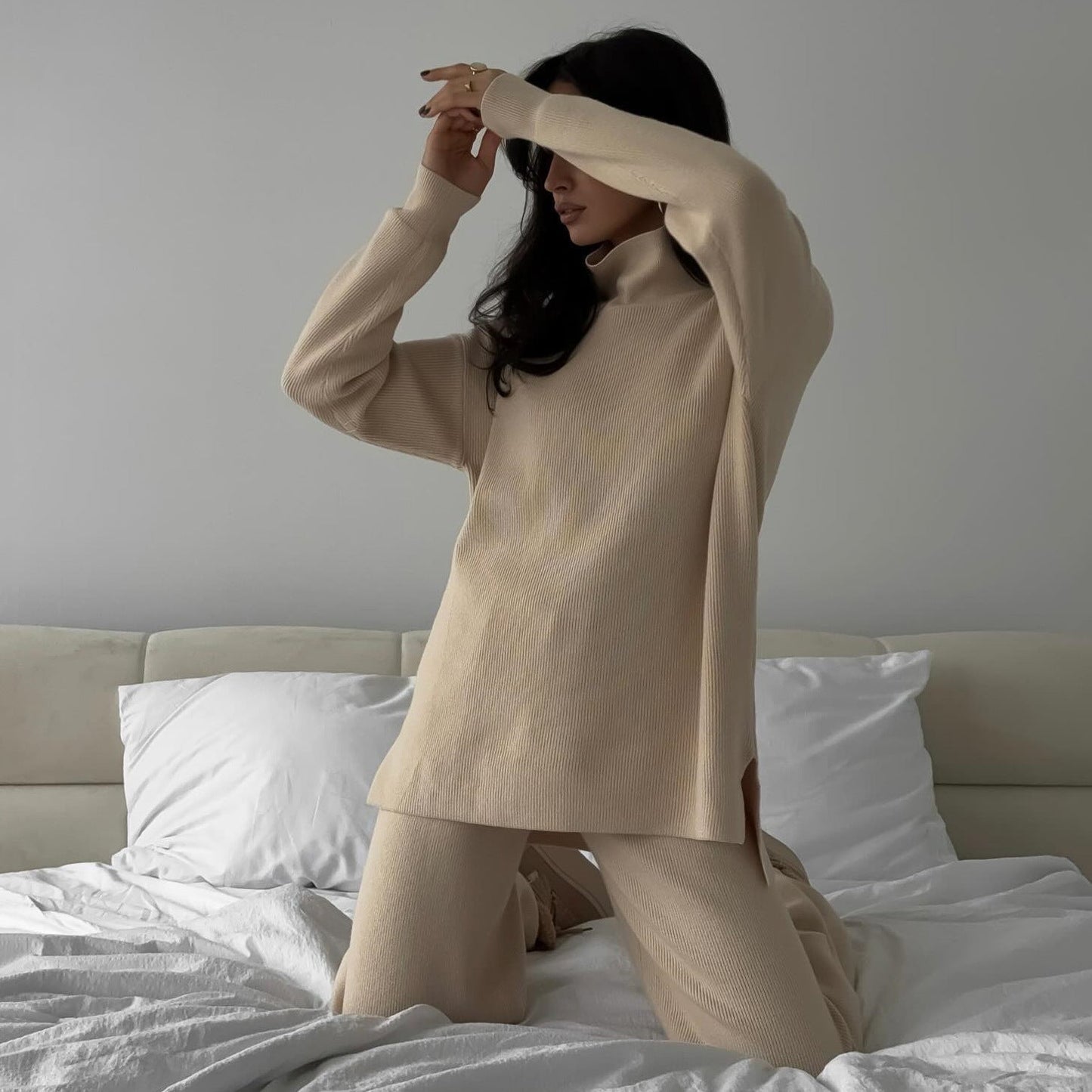 Damen Strick-Loungewear-Set Norvielle Elegantes Gemütliches
