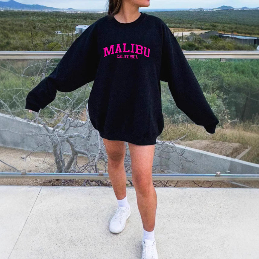 Damen Sweatshirt Weiches Material Norvielle California-Logo