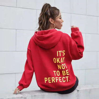 Damen Kapuzenpullover Kuscheliges Innenfutter Motivierender