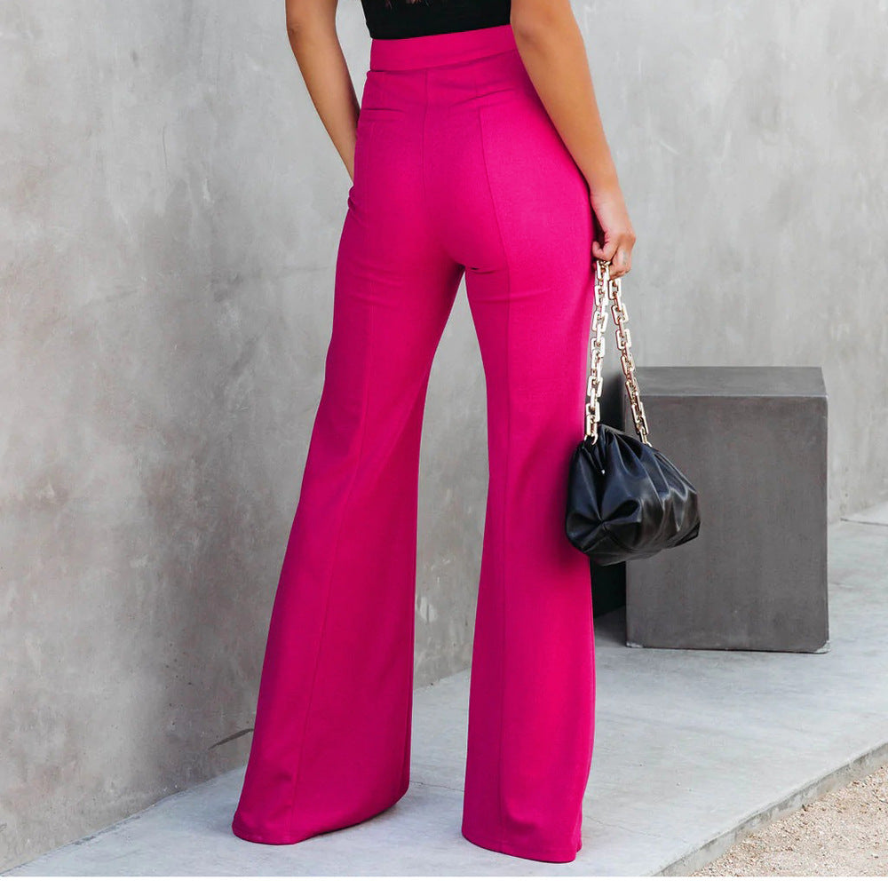 Damen Palazzo-Hose seitlichem Schlitz Elegantes Design