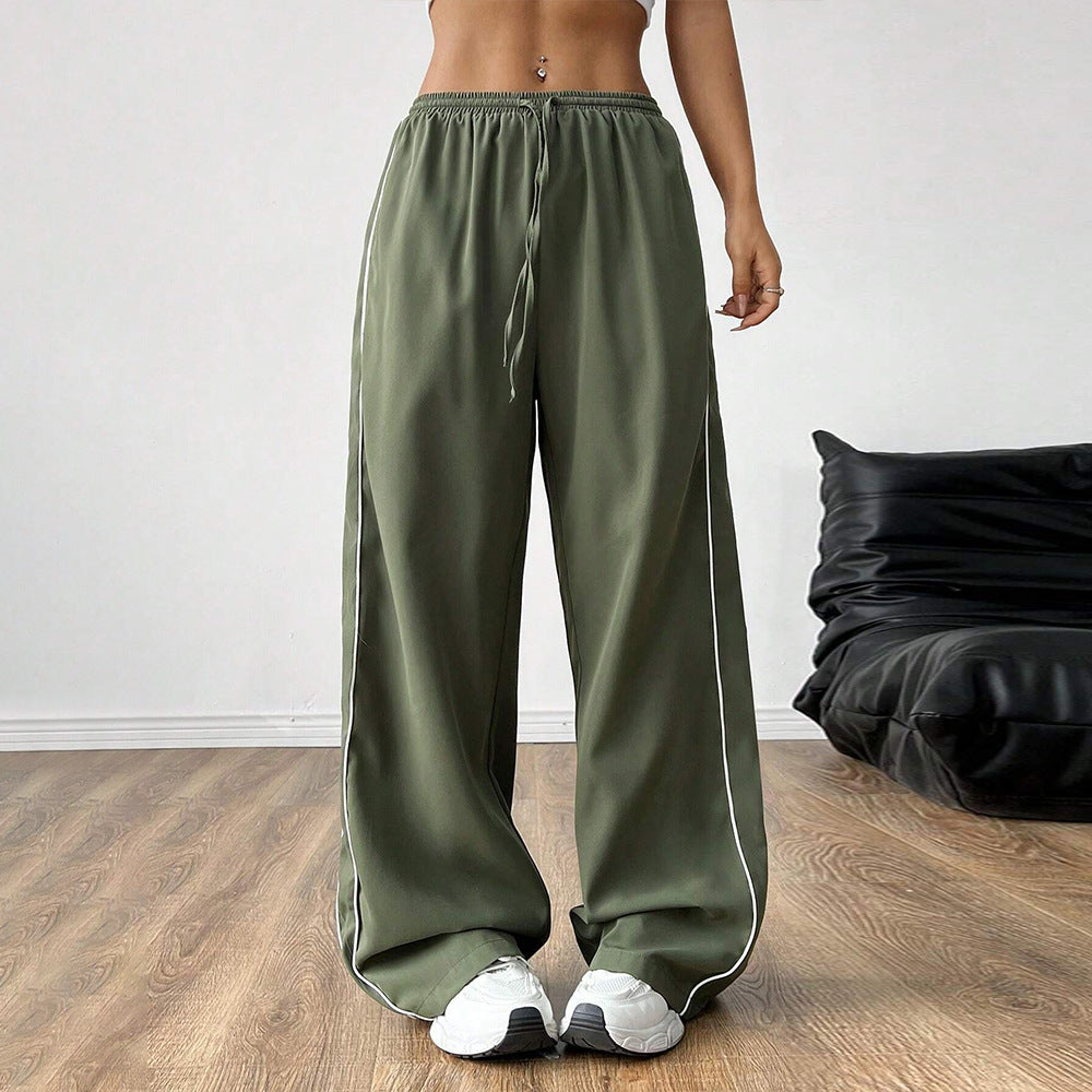 Damen Sporthose Elastischer Bund Seitenstreifen