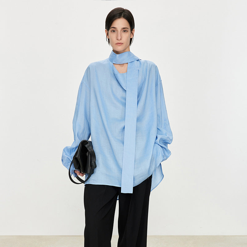 Damen Schulterfreie Bluse Raffinierter Kragen Norvielle - Norvielle