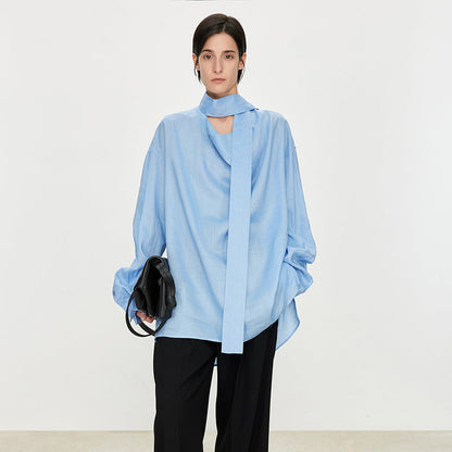 Damen Schulterfreie Bluse Raffinierter Kragen Norvielle - Norvielle