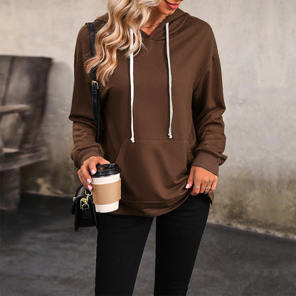 Damen Hoodie Lässig Kängurutasche Verstellbar Norvielle