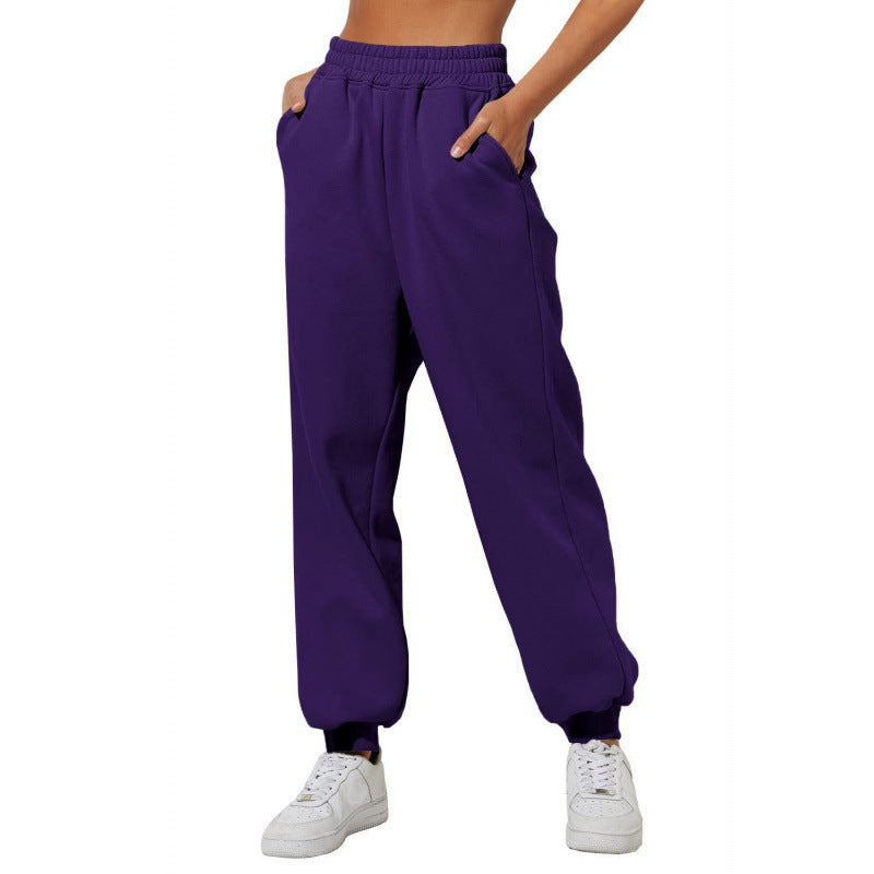 Damen Jogginghose Elastischer Bund Eingrifftaschen Norvielle