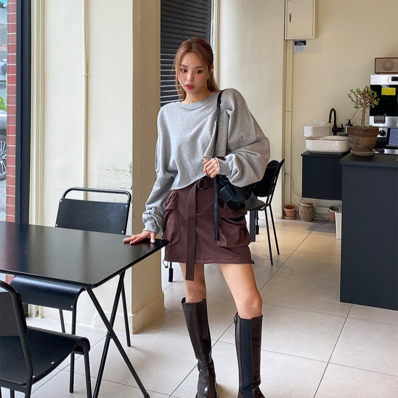 Damen Oversized Pullover Voluminöse Ärmel Norvielle - Norvielle