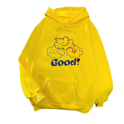 Damen Kapuzenpullover Cartoon-Motiv Bequem Norvielle