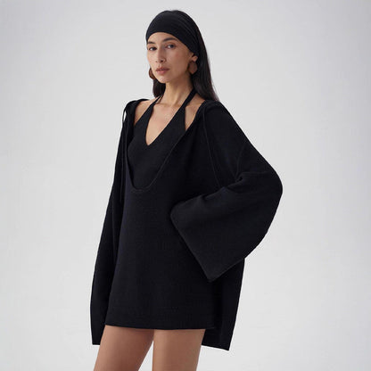 Damen Kapuzenpullover Strick Norvielle Lässig