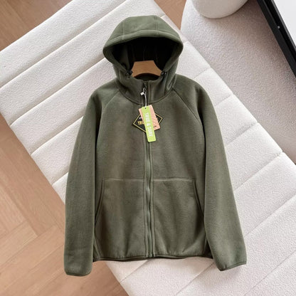 Damen Fleecejacke Mit Kapuze Warm Norvielle