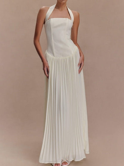 Damen Maxikleid Elegantes Trägerdesign