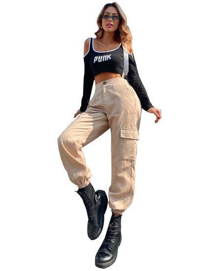 Damen Cargo-Hose Elastisch Bequem