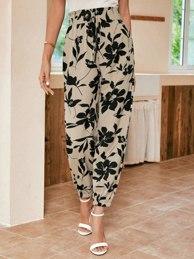 Damen Blumendruck-Hosen Norvielle Trend